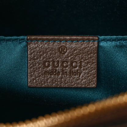 Gucci GG Supreme Monogram Textured Dollar Calfskin Web Small Ophidia Dome Shoulder Bag Beige Ebony New Acero 5 of 11