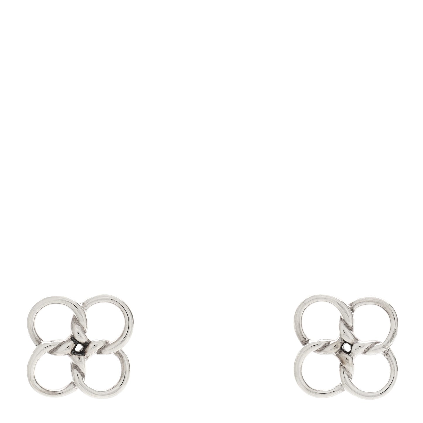 Sterling Silver Elsa Peretti Quadrifoglio Earrings