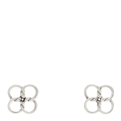 Tiffany Sterling Silver Elsa Peretti Quadrifoglio Earrings 1 of 4