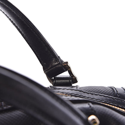 Burberry Calfskin Perforated Ellers Satchel Black 17 of 31