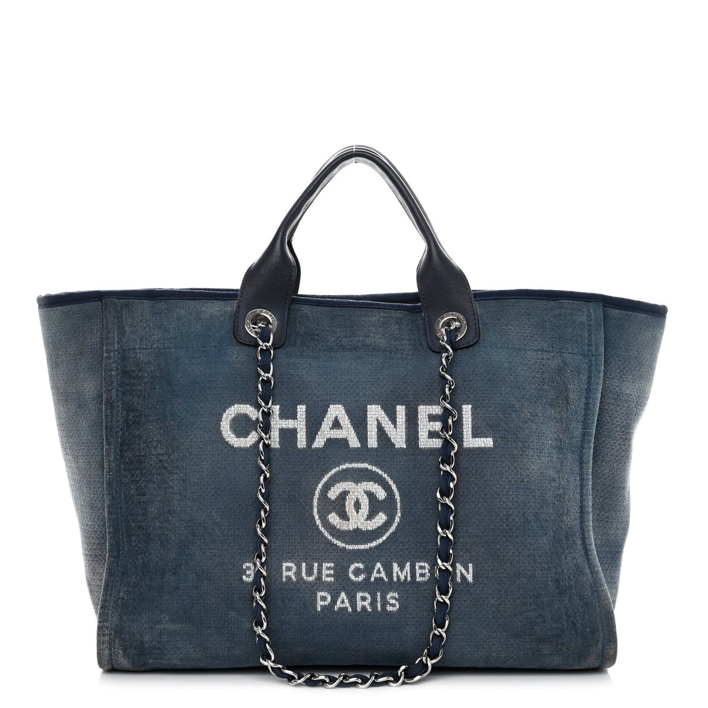 Canvas Medium Deauville Tote Blue