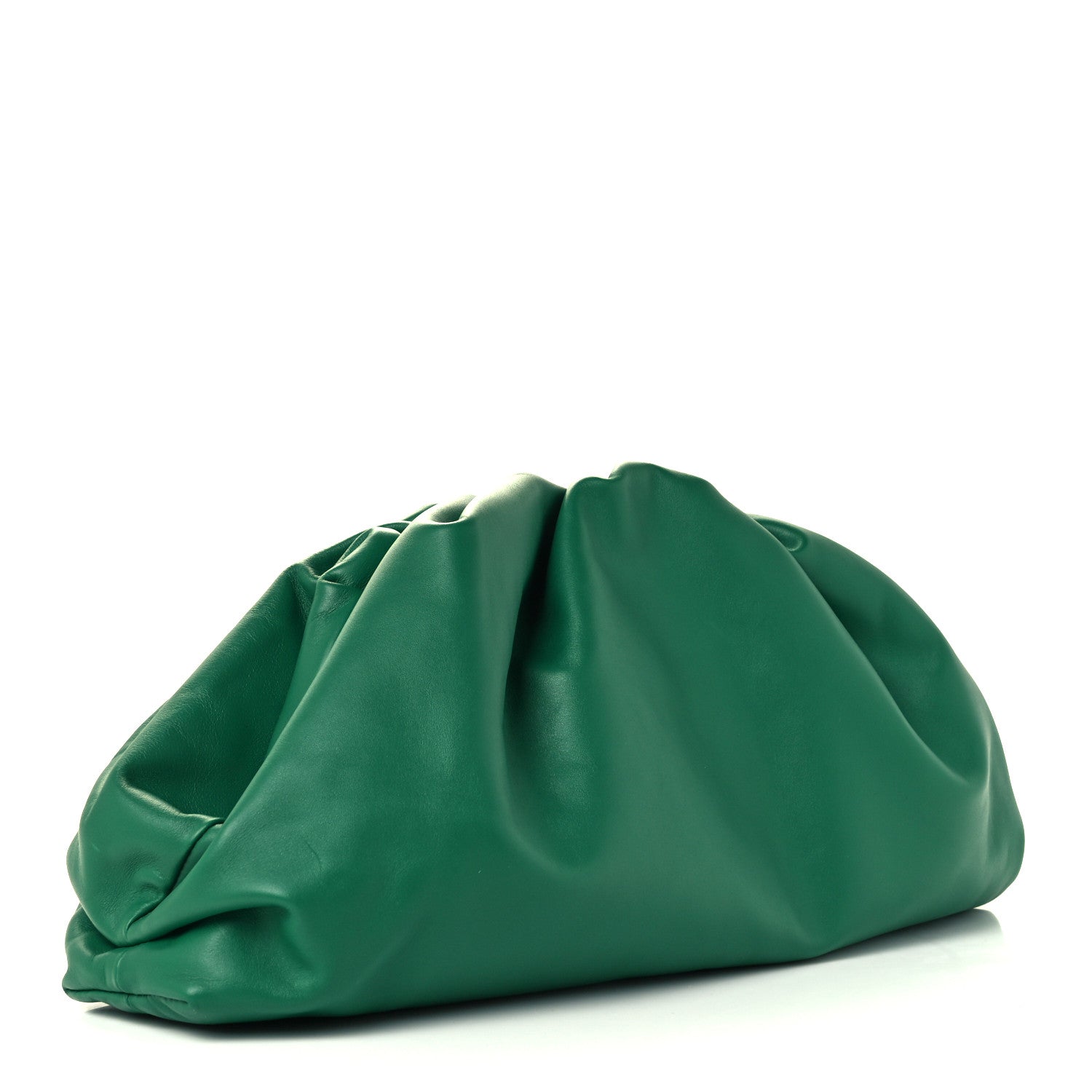 Bottega Veneta Smooth Butter Calf The Pouch Oversized Clutch Racing Green 3 of 11