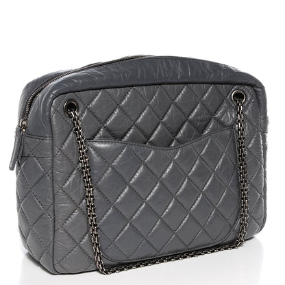 Chanel Aged Calfskin Quilted Large Reissue Camera Case Grey 3 of 7
