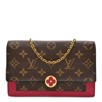 Louis Vuitton Monogram Flore Chain Wallet Fuchsia 1 of 13