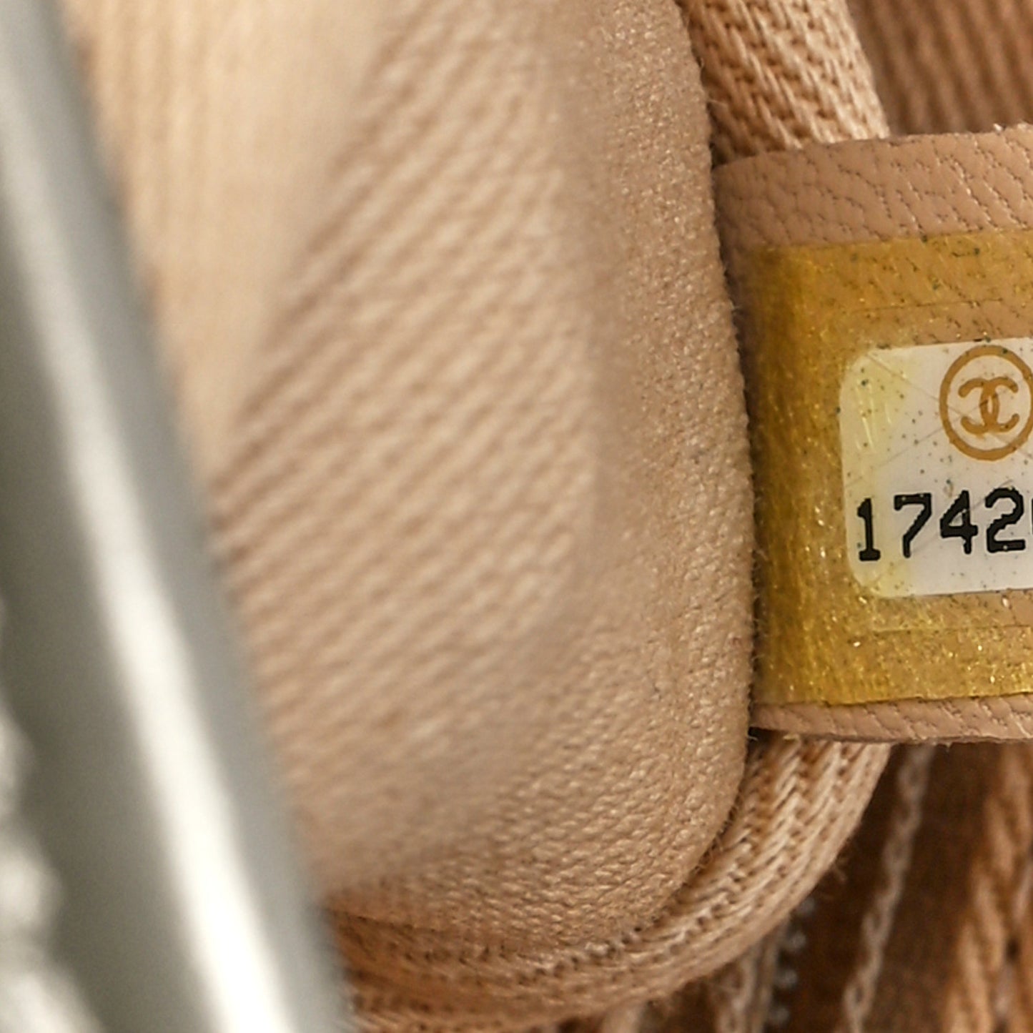 Metallic Perforated Calfskin Small Up In The Air Flap Light Gold