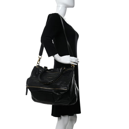 Givenchy Sugar Goatskin Large Metal Ring Pandora Black 2 of 12