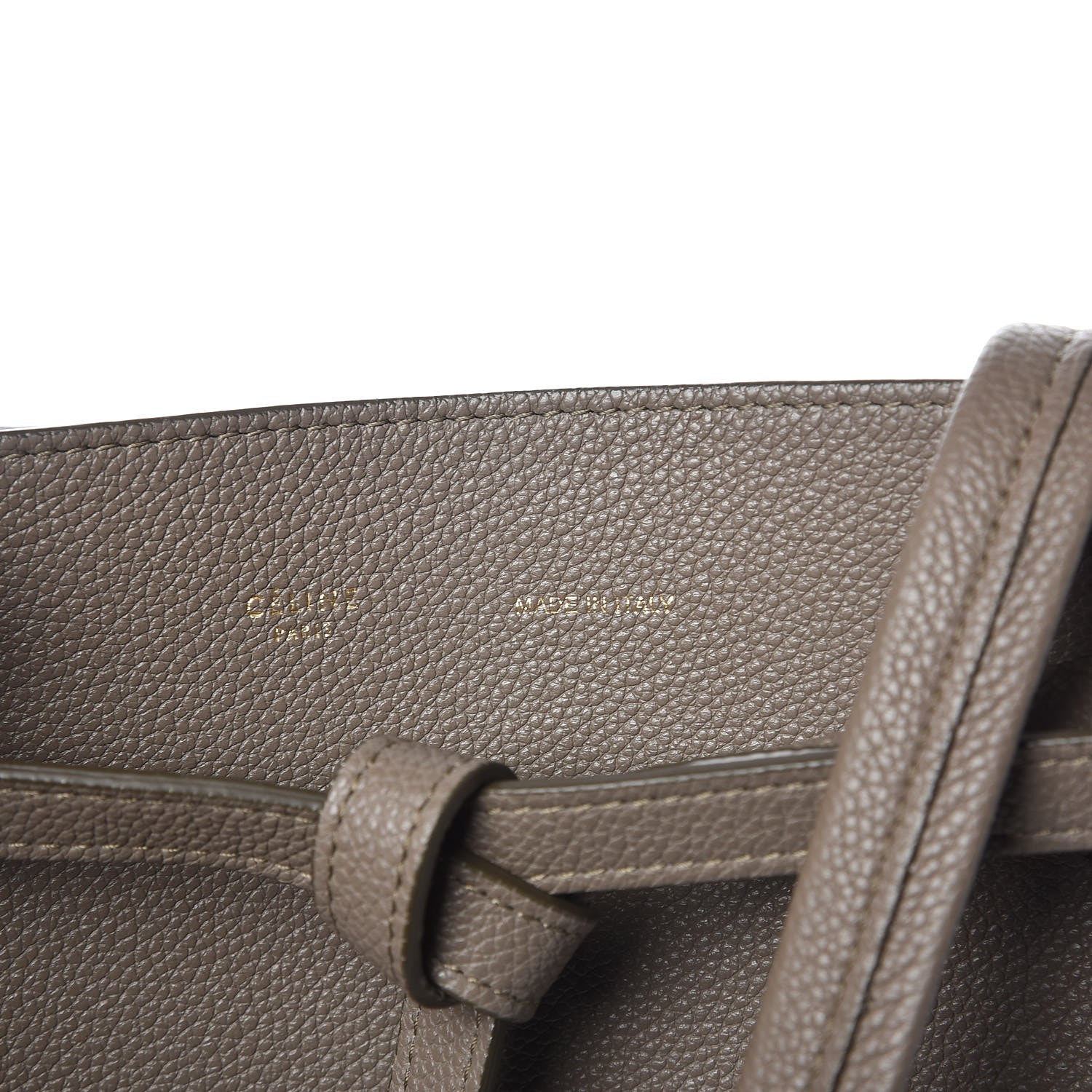 Celine Soft Grained Calfskin Medium Belt Cabas Phantom Souris 9 of 9