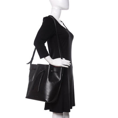 Mansur Gavriel Vegetable Tanned Calfskin Bucket Bag Black Flamma 2 of 16