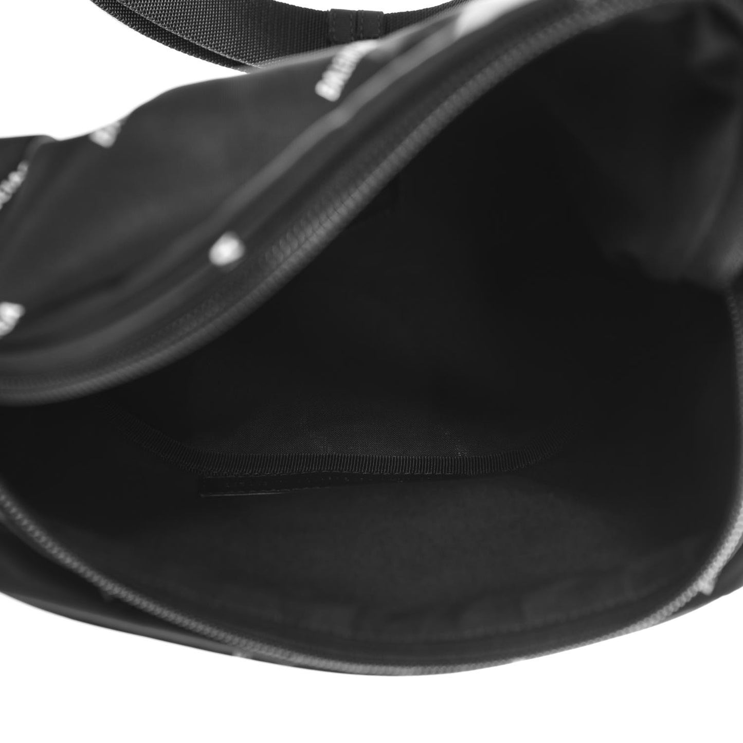 Twill Nylon Allover Logo Explorer Beltpack Black White