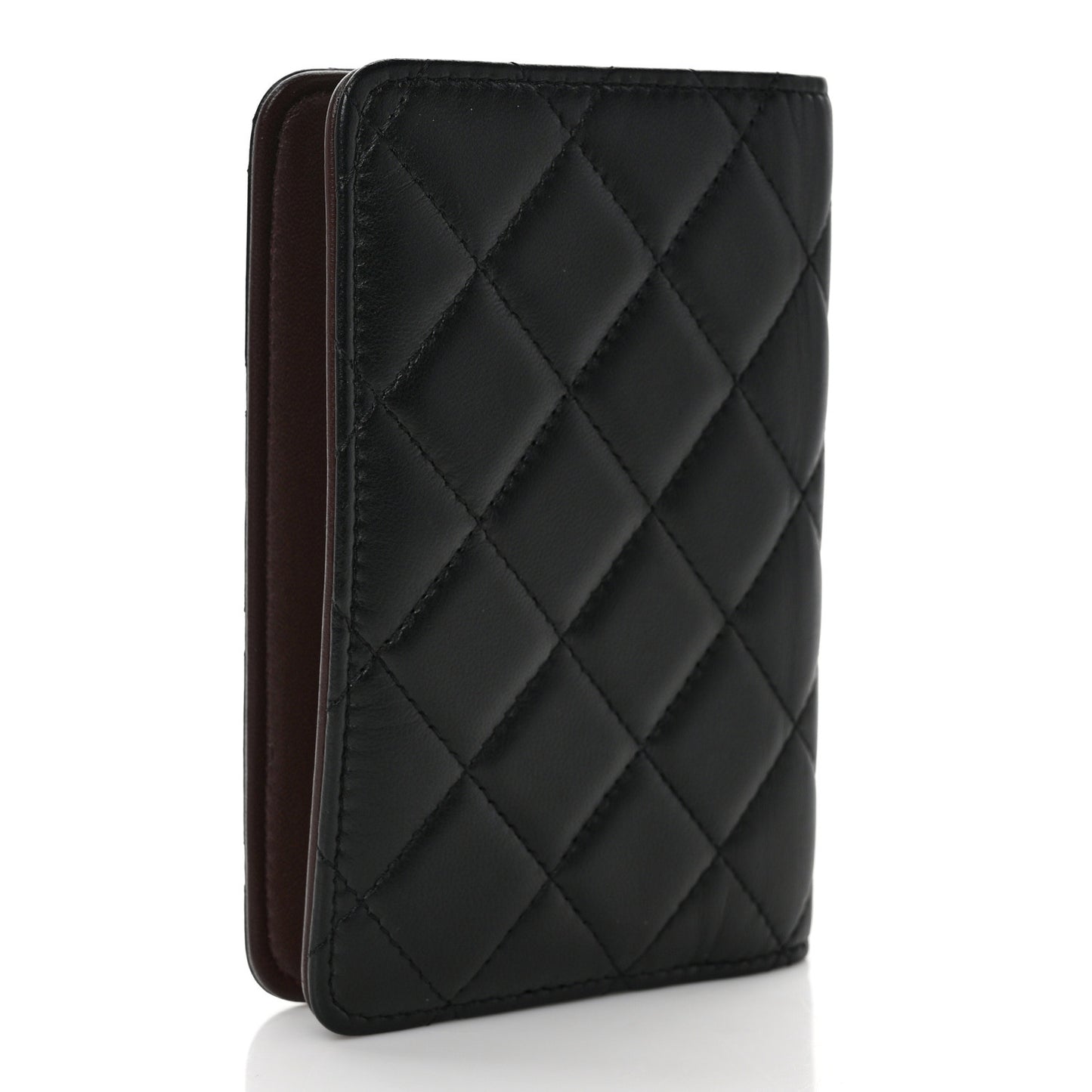 Lambskin Quilted Small Agenda Cover Black