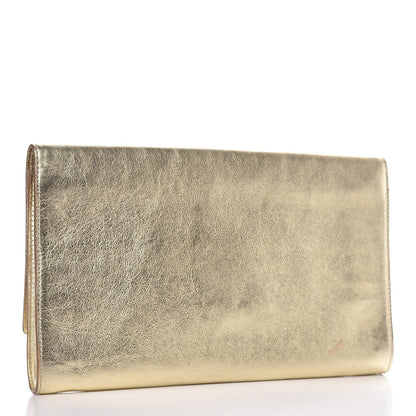 Saint Laurent Metallic Calfskin Monogram Large Belle De Jour Clutch Gold 3 of 8