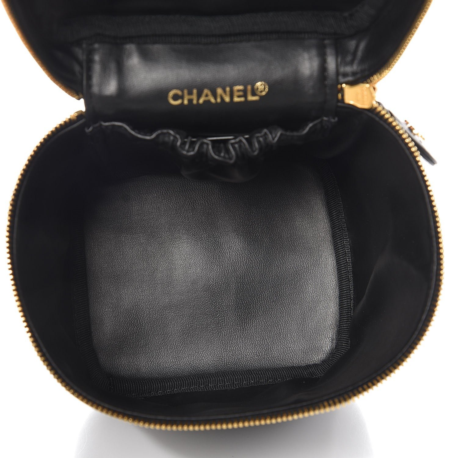 Chanel Lambskin Vanity Cosmetic Case Black 5 of 7