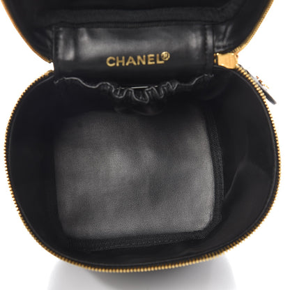 Chanel Lambskin Vanity Cosmetic Case Black 5 of 7