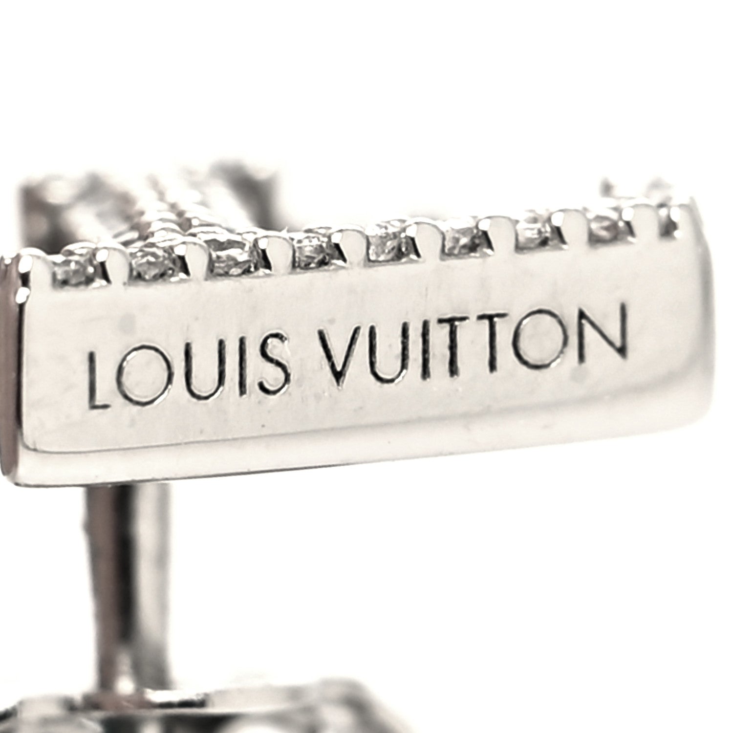 Louis Vuitton Crystal LV Iconic Earrings Silver 4 of 5
