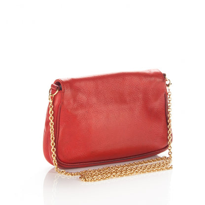 Fendi Vitello Flamingo Fendista Pouchette Crossbody Red 3 of 7