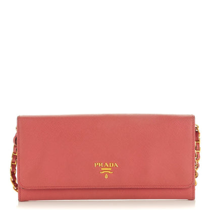 Prada Saffiano Metal Oro Chain Wallet Tamaris 1 of 9