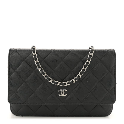 Chanel Caviar Quilted Wallet on Chain WOC Black 1 of 17