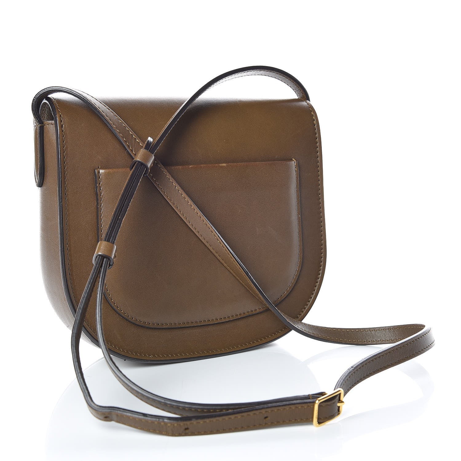 Celine Natural Calfskin Small Trotteur Chestnut 3 of 14