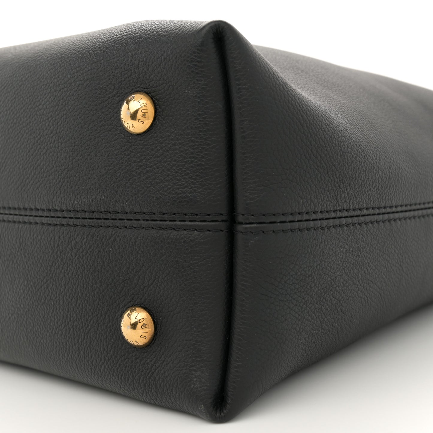 Grained Calfskin Low Key Hobo PM Black