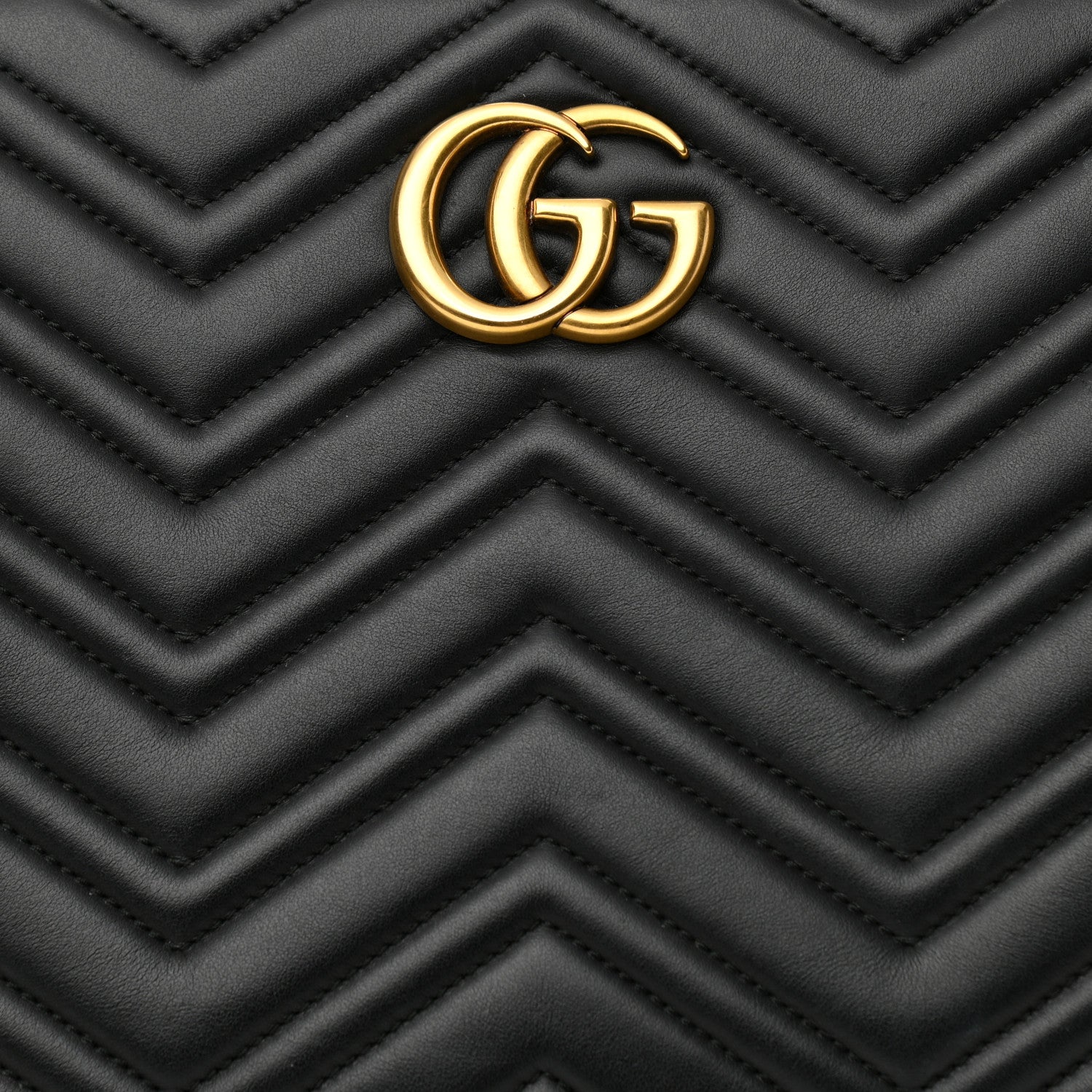 Gucci Calfskin Matelasse Medium GG Marmont Tote Black 8 of 13
