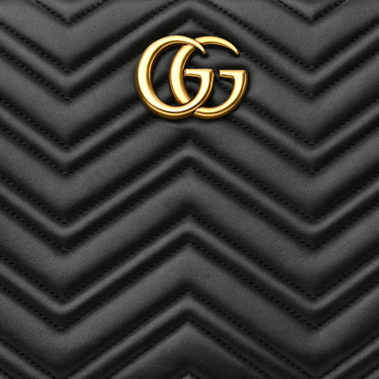 Gucci Calfskin Matelasse Medium GG Marmont Tote Black 8 of 13