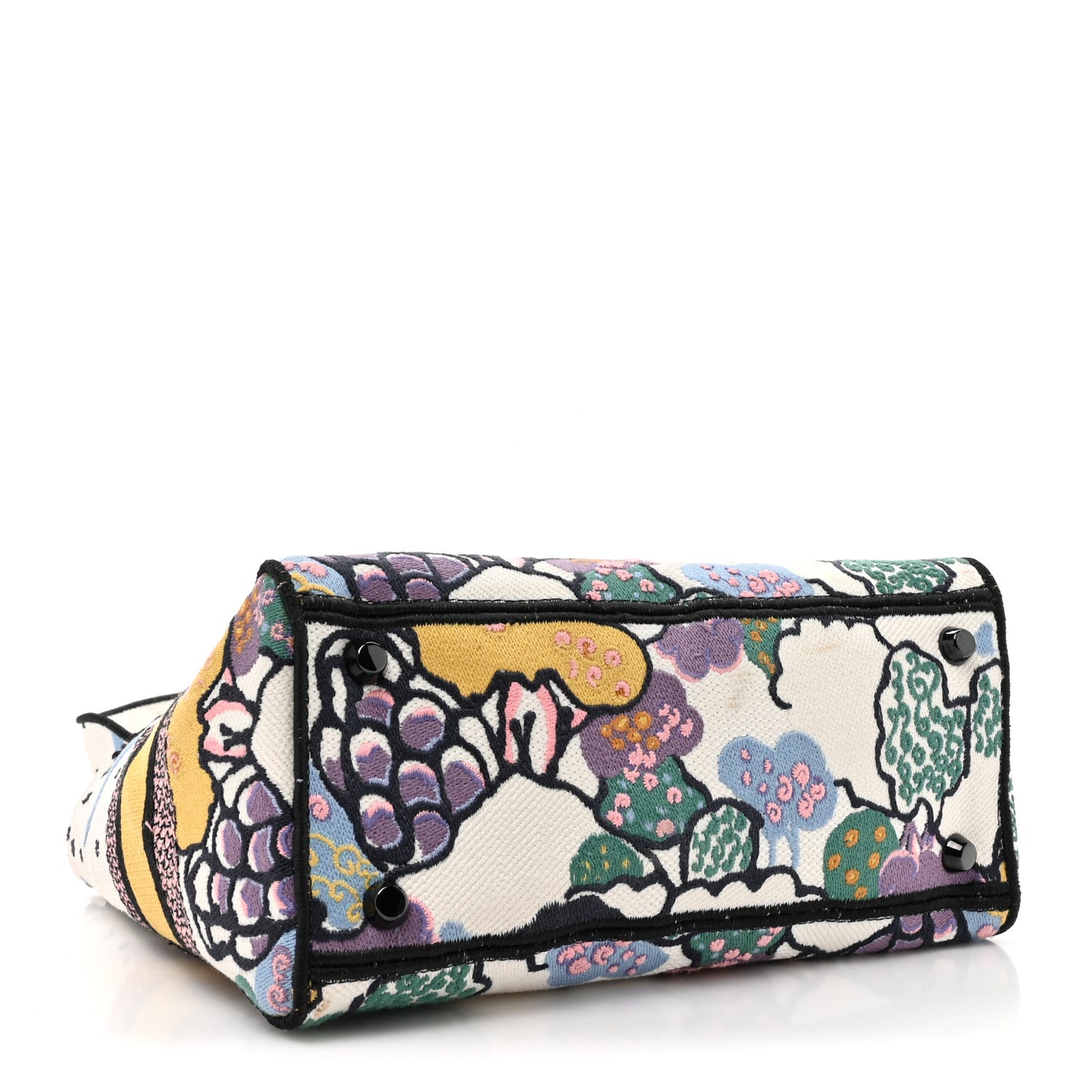 Canvas Embroidered Ciel De Reve Medium Lady D-Lite Latte Multicolor
