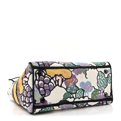 Christian Dior Canvas Embroidered Ciel De Reve Medium Lady D-Lite Latte Multicolor 4 of 13