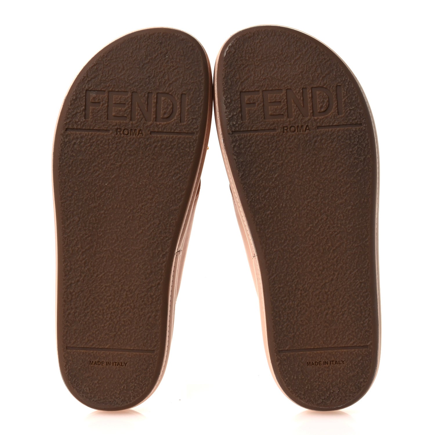 Fendi Vitello Womens Fendigraphy Slide Sandals 38 Light Rose 7 of 15