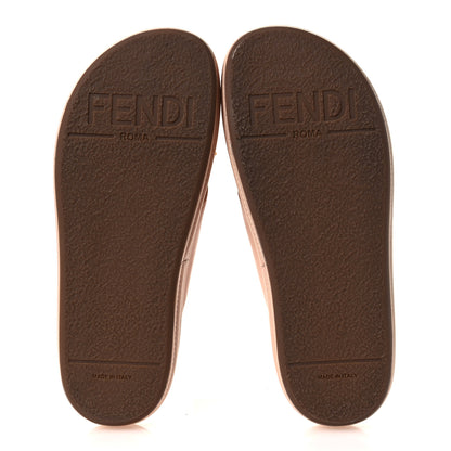 Fendi Vitello Womens Fendigraphy Slide Sandals 38 Light Rose 7 of 15