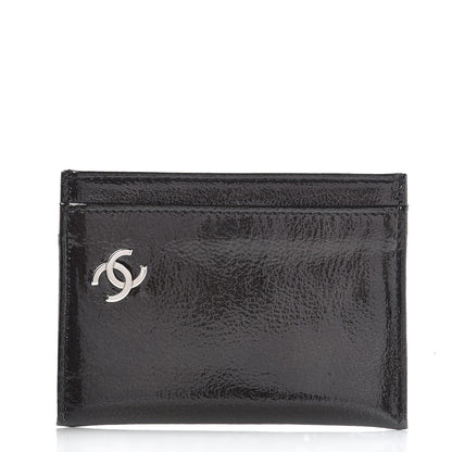 Chanel Patent Card Holder Case Black 1 of 8