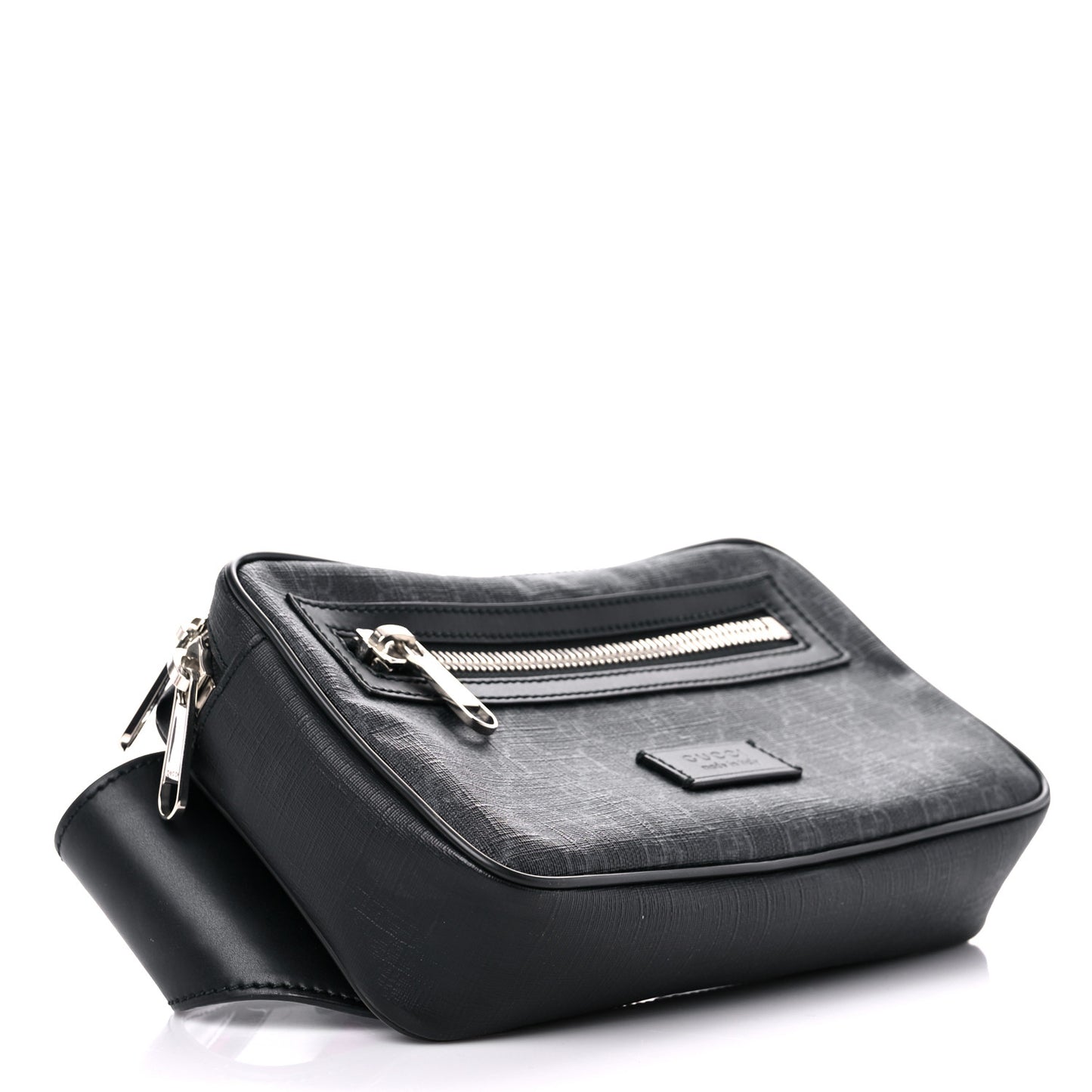 Soft GG Supreme Monogram Web Belt Bag Black Grey