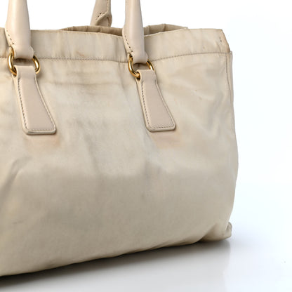 Prada Tessuto Nylon Saffiano Satchel Talco 4 of 5
