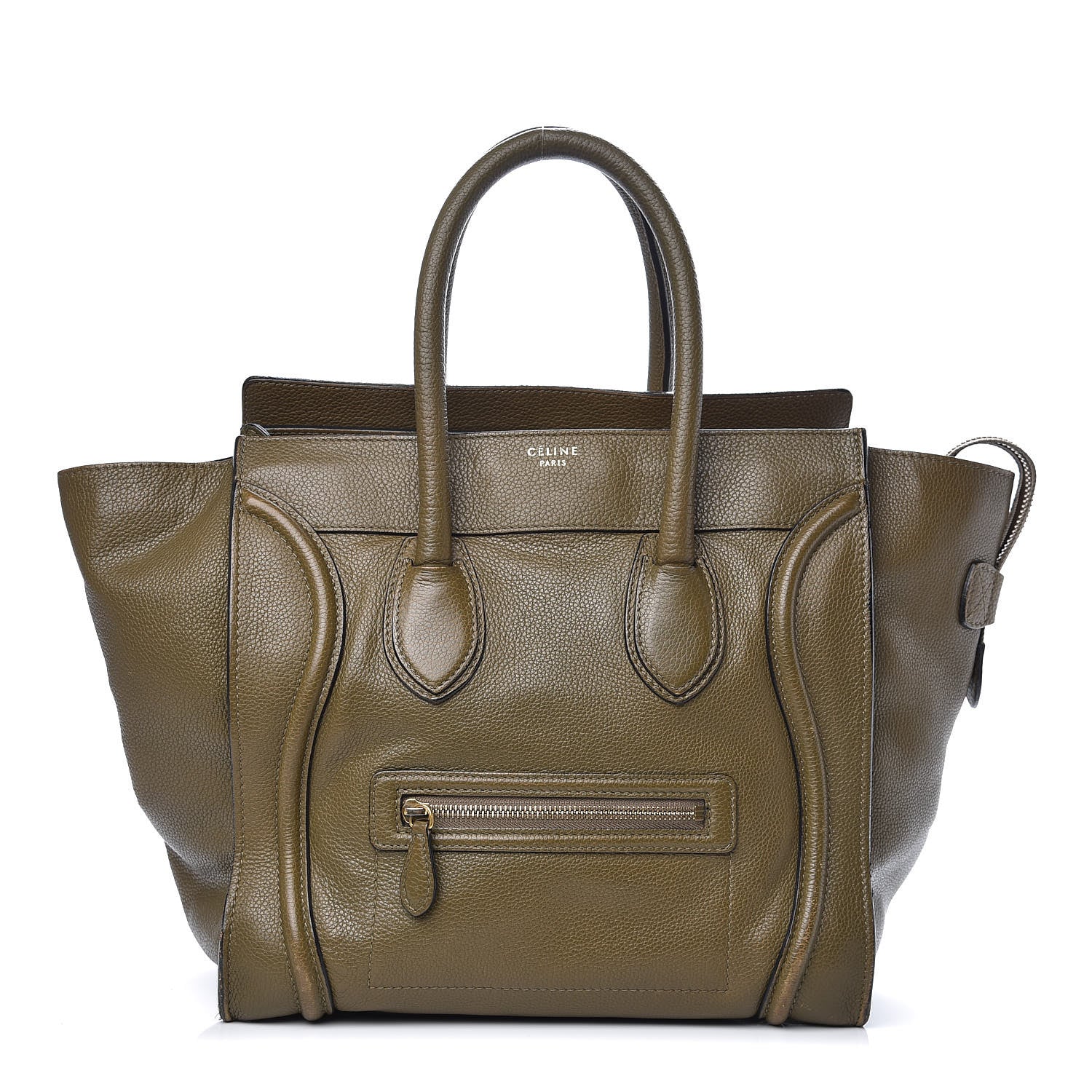 Celine Drummed Calfskin Mini Luggage Jungle 1 of 19
