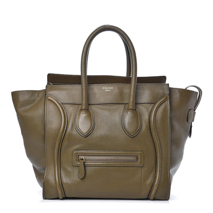 Celine Drummed Calfskin Mini Luggage Jungle 1 of 19