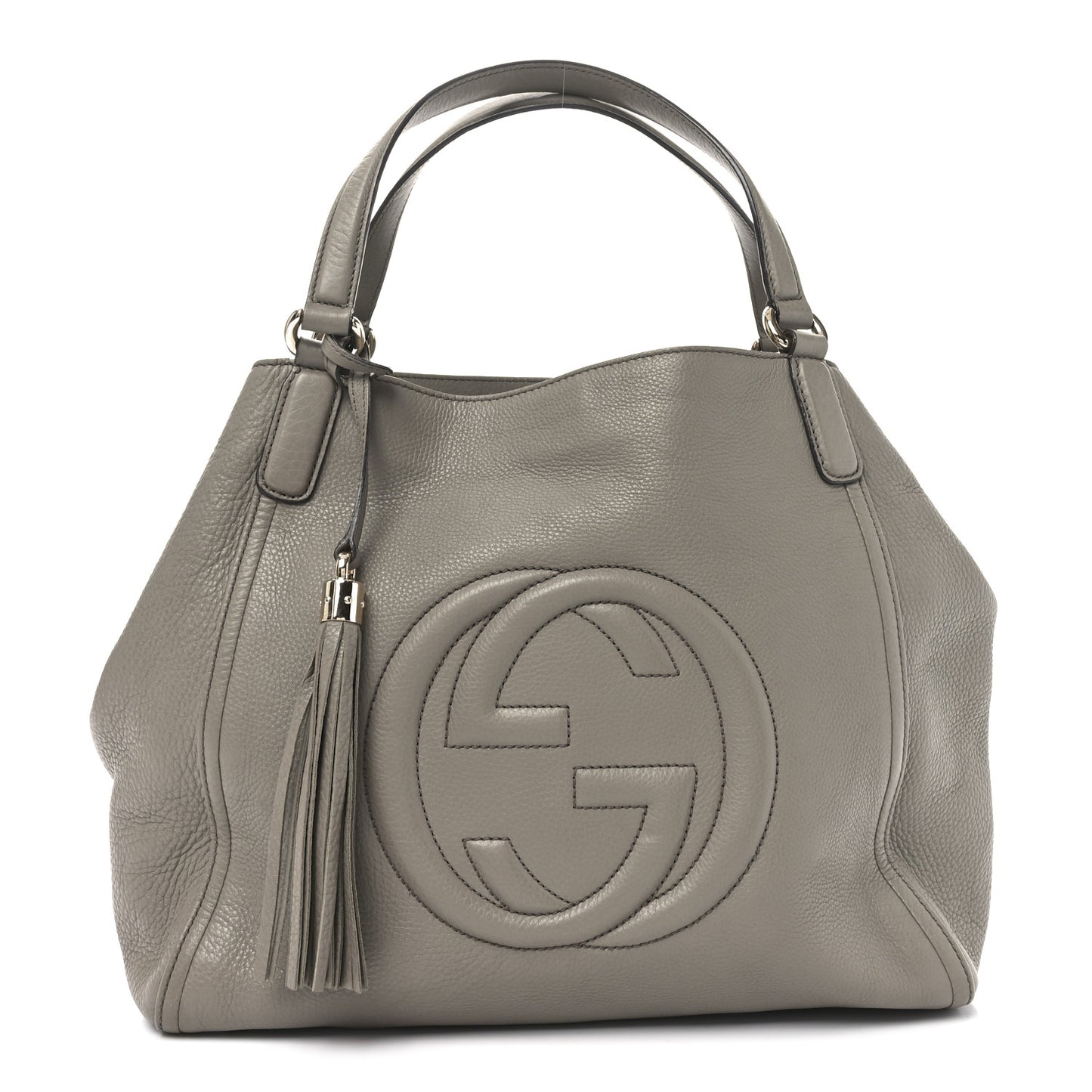 Pebbled Calfskin Medium Soho Shoulder Bag New Fango