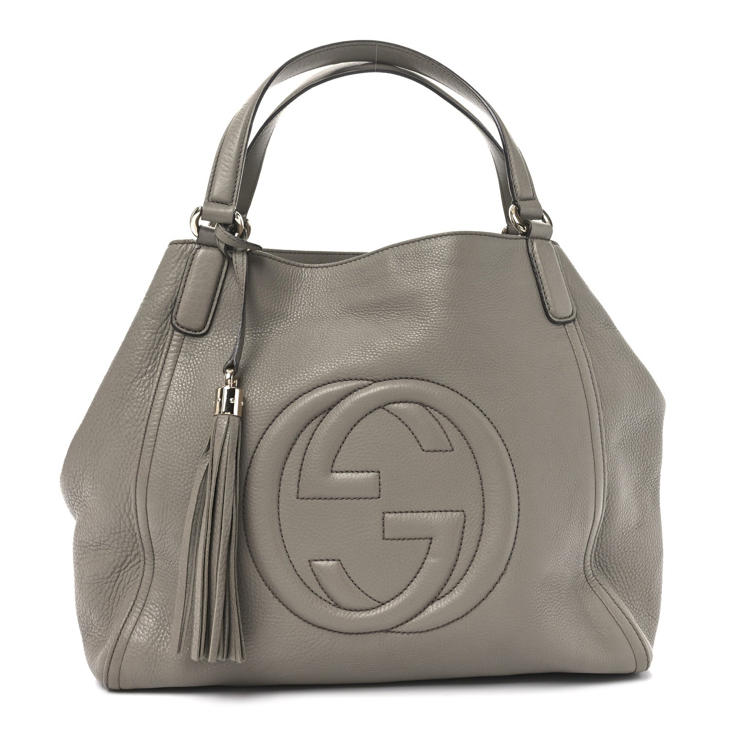 Gucci Pebbled Calfskin Medium Soho Shoulder Bag New Fango 1 of 9