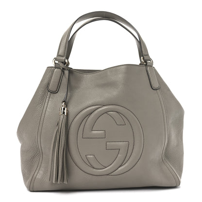 Gucci Pebbled Calfskin Medium Soho Shoulder Bag New Fango 1 of 9