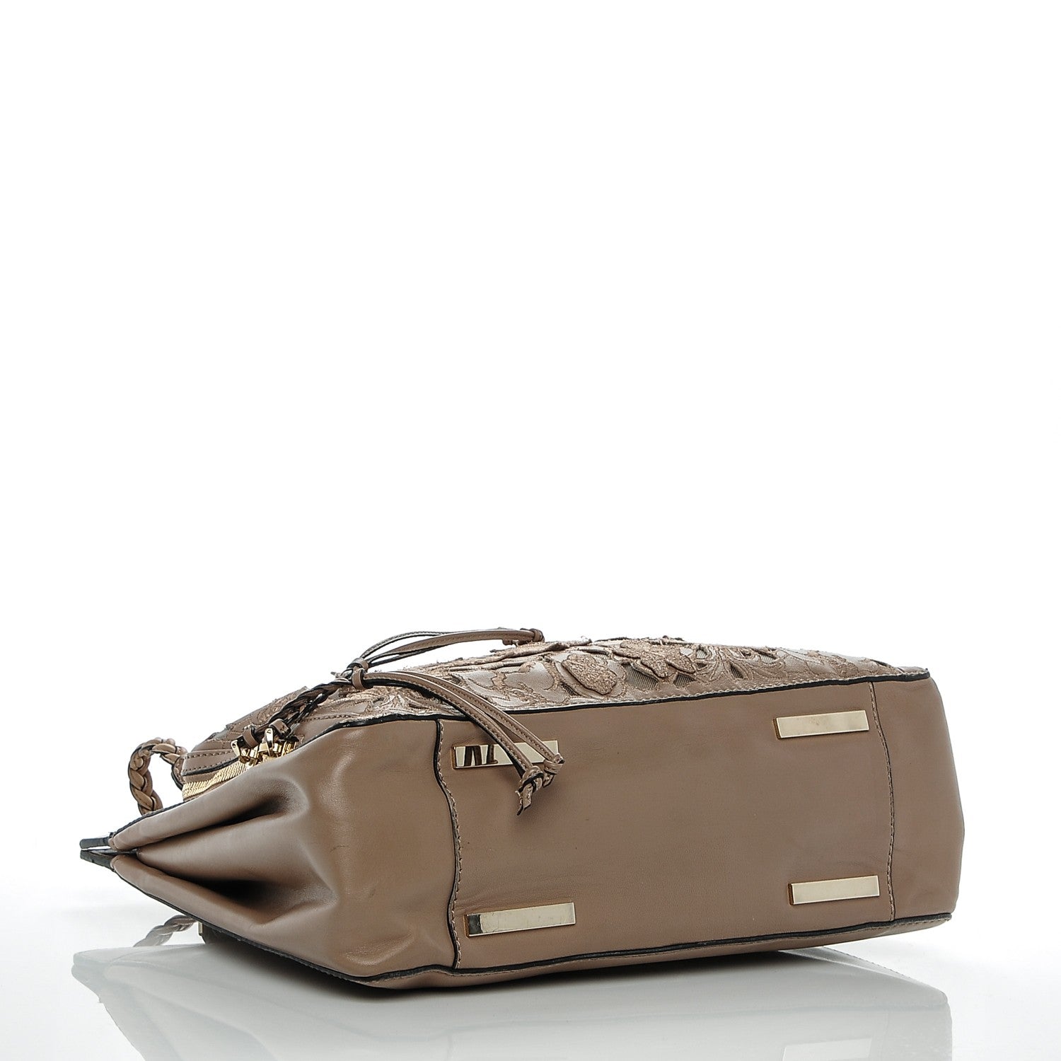 Valentino Garavani Vitello Lace Demetra Satchel Natural 4 of 9