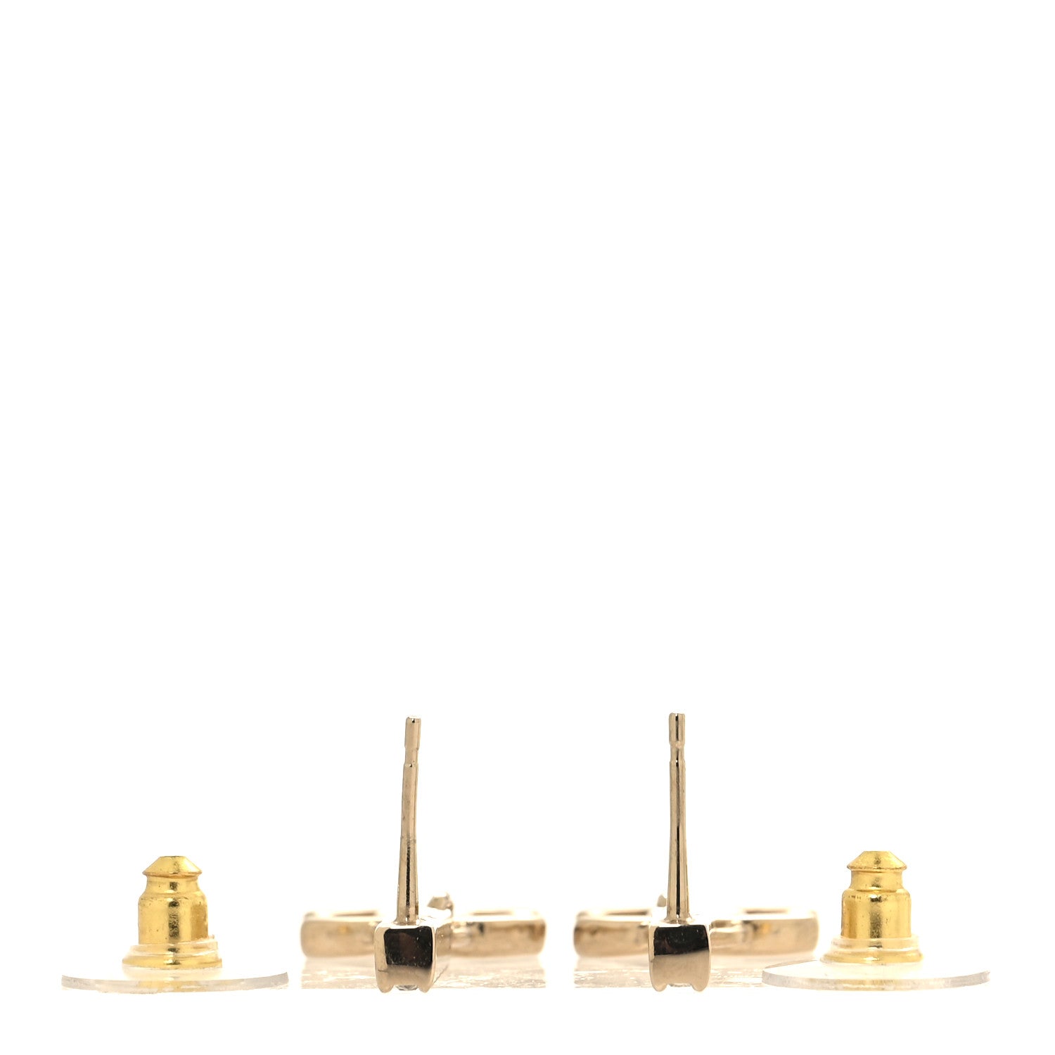 Chanel Crystal CC Drop Earrings Gold 3 of 5