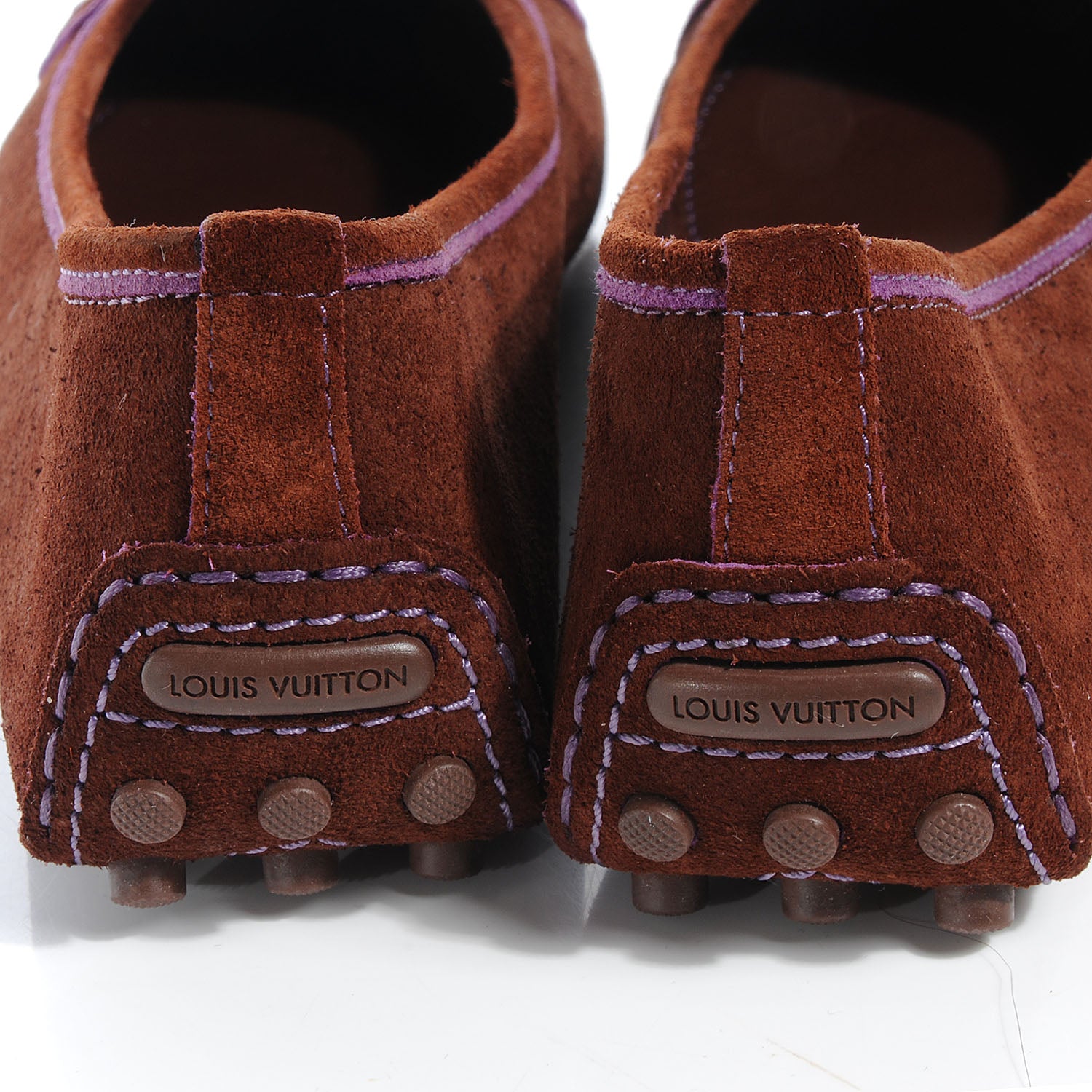 Louis Vuitton Suede Oxford Ballerina Flats Cognac 37.5 5 of 8