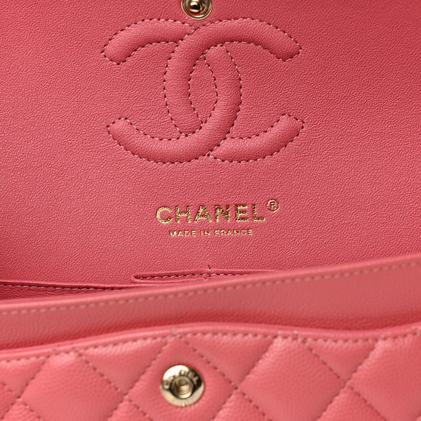 Caviar Quilted Small Double Flap Pink