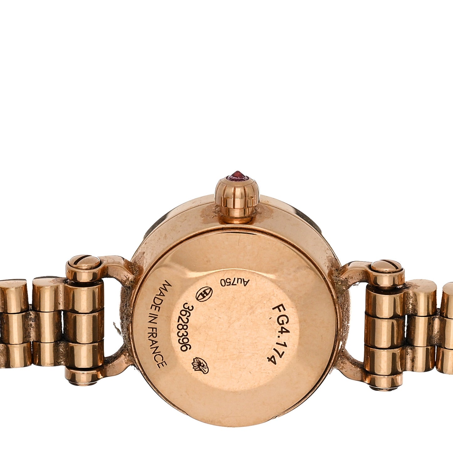 18K Rose Gold Diamond Pink Sapphire 16mm Faubourg Quartz Watch