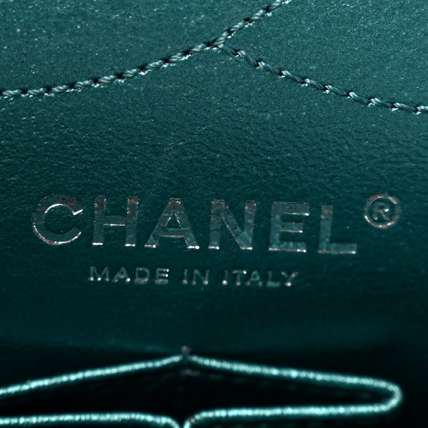 Metallic Calfskin Quilted 2.55 Reissue Flap 227 Turquoise
