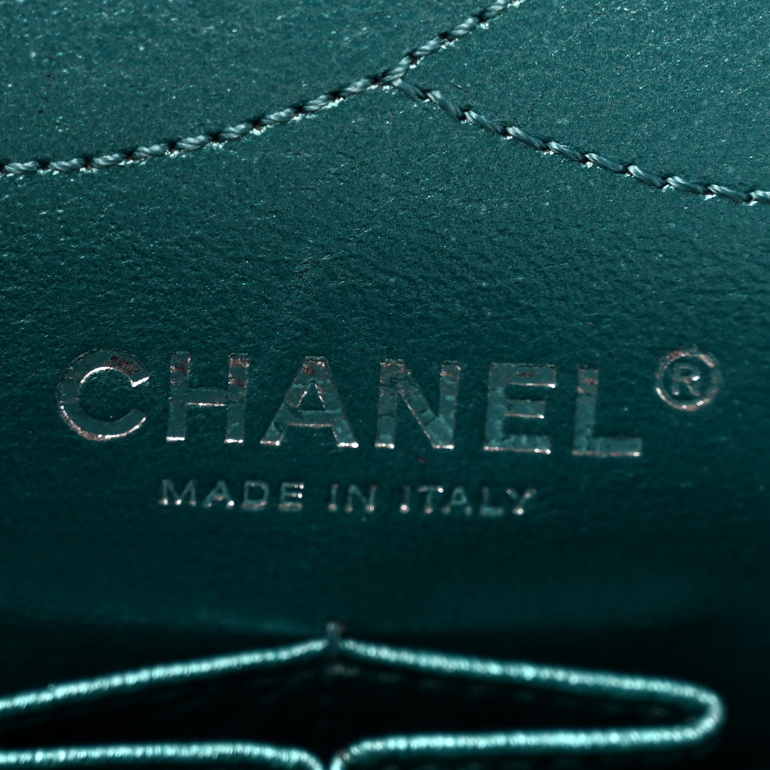 Chanel Metallic Calfskin Quilted 2.55 Reissue Flap 227 Turquoise 6 of 14