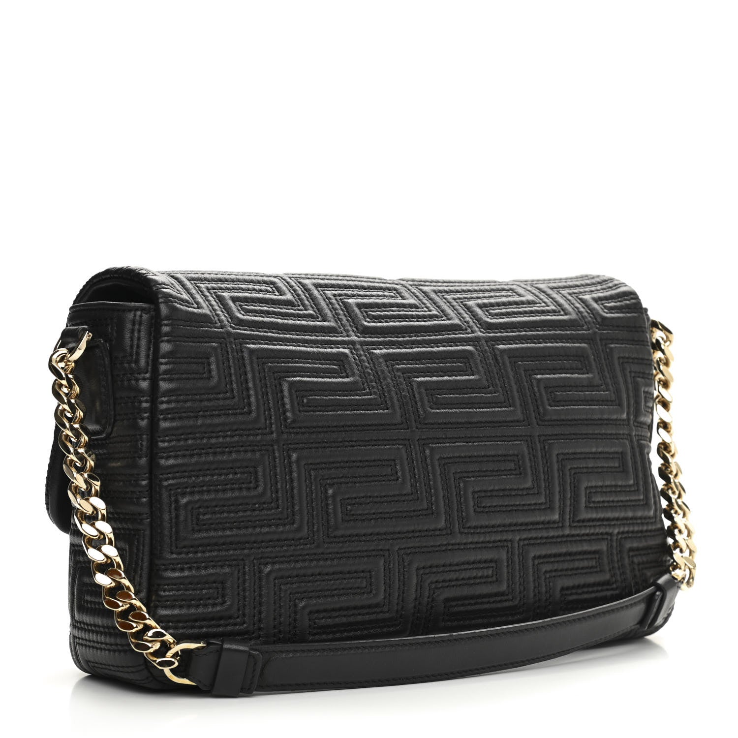 Versace Calfskin Icon Quilted Flap Black 3 of 12