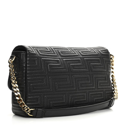 Versace Calfskin Icon Quilted Flap Black 3 of 12