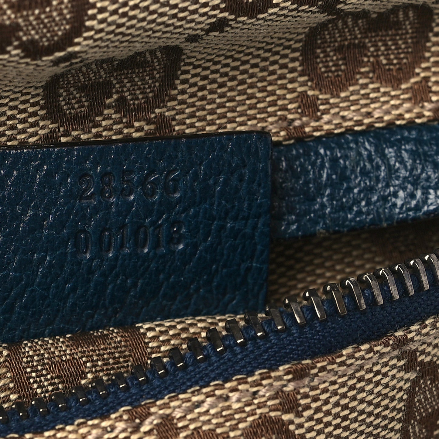 GG Monogram Web Double Pocket Belt Bag Navy