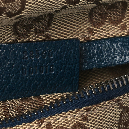 Gucci GG Monogram Web Double Pocket Belt Bag Navy 6 of 6
