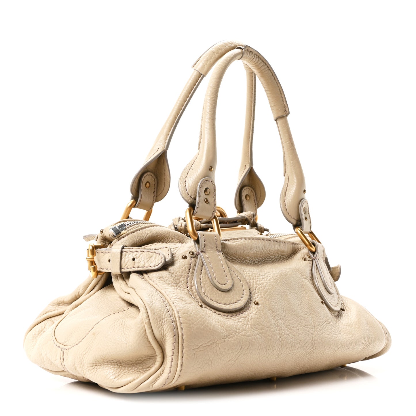 Calfskin Medium Paddington Satchel Beige