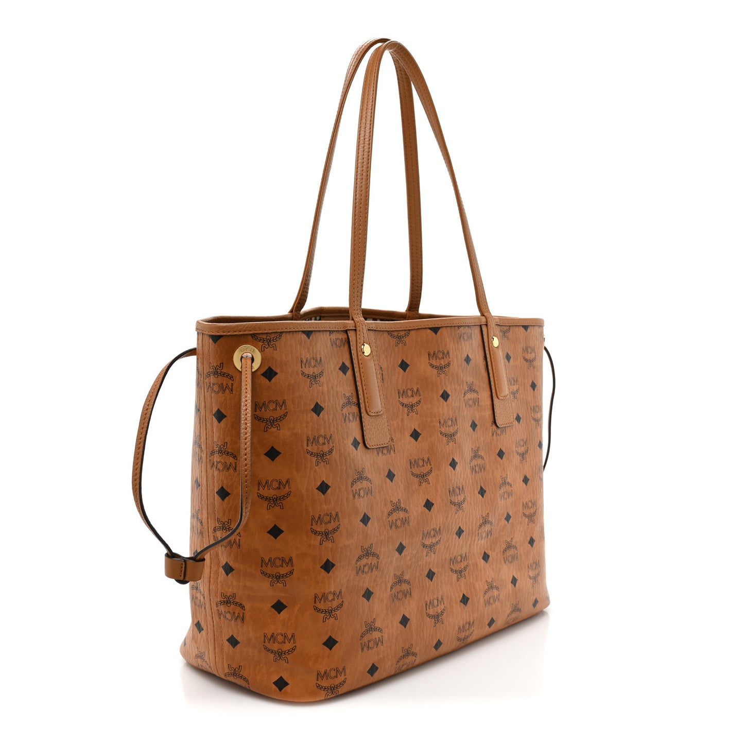 Visetos Medium Liz Reversible Shopper Tote Cognac
